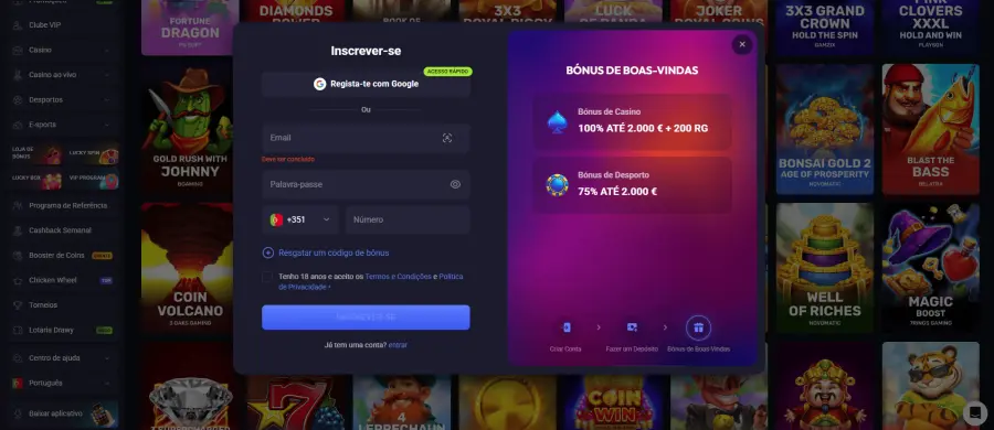 Gangstasinocasino login